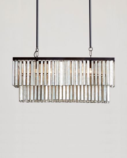 Черная прямоугольная люстра «Авиано»