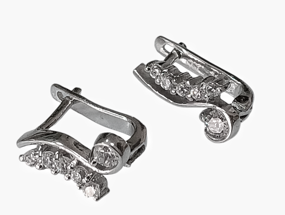 Серьги серебро Эстерелла