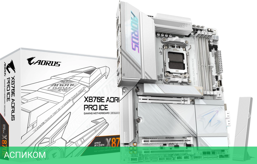 Материнская плата GigaByte X870E Aorus Pro Ice