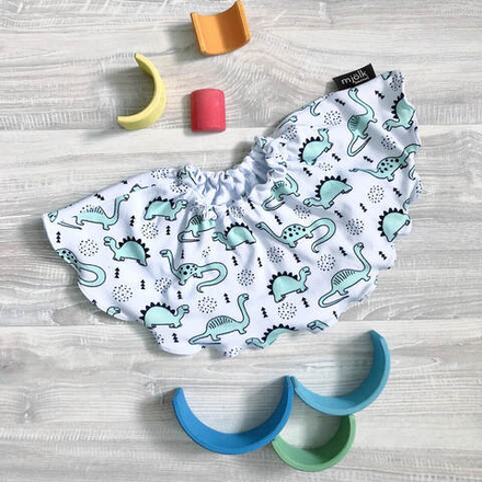 Двусторонний нагрудник Mjölk Динозавры