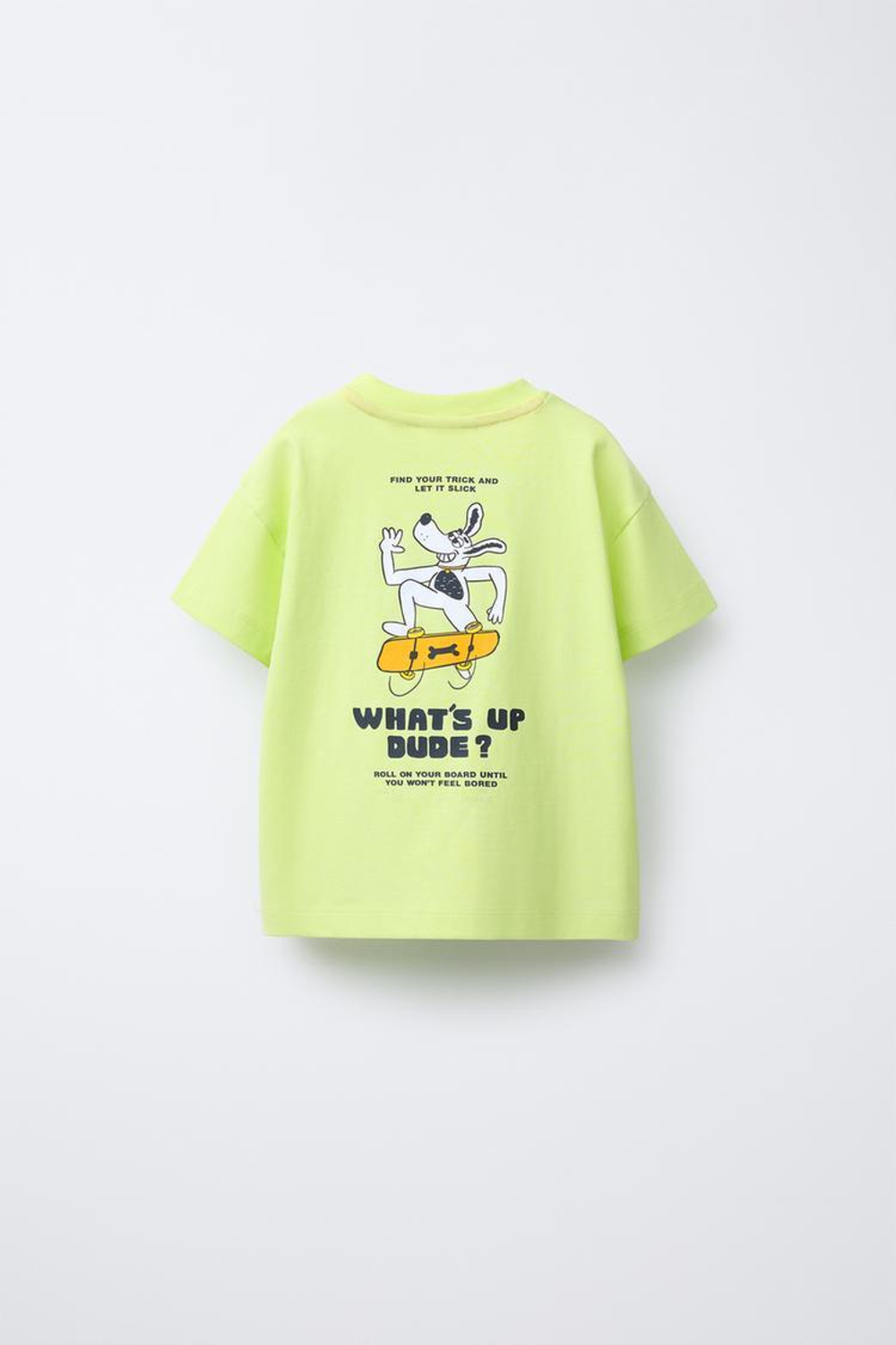 ZARA ПИЖАМА С ПРИНТОМ «СОБАКА» И «КОСТИ», ЛАЙМОВЫЙ