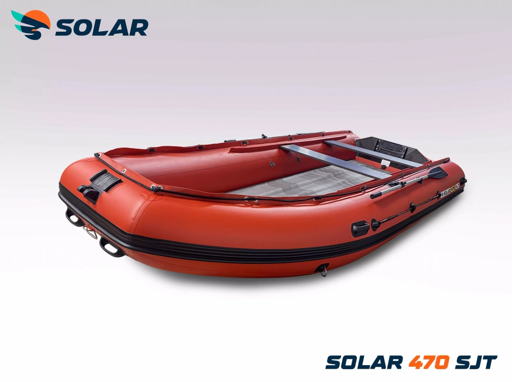 Лодка надувная моторная solar-470 super jet tunnel
