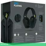 Наушники Logitech Lightspeed G435 Black/Neon Yellow (981-001050)