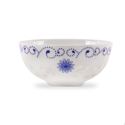 242092.2 Пиала РИСОВЫЙ ФАРФОР "Кашмир",  50мл. d=6.5, l=3, форма-закрытая, белый, синий узор, фарфор