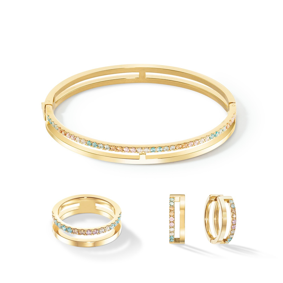 Кольцо Coeur de Lion Multicolour Pastel Gold 0136/40-1590 58