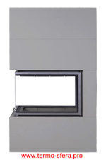 Камин РОДОС 900 ГРАФИТ, шамот черный