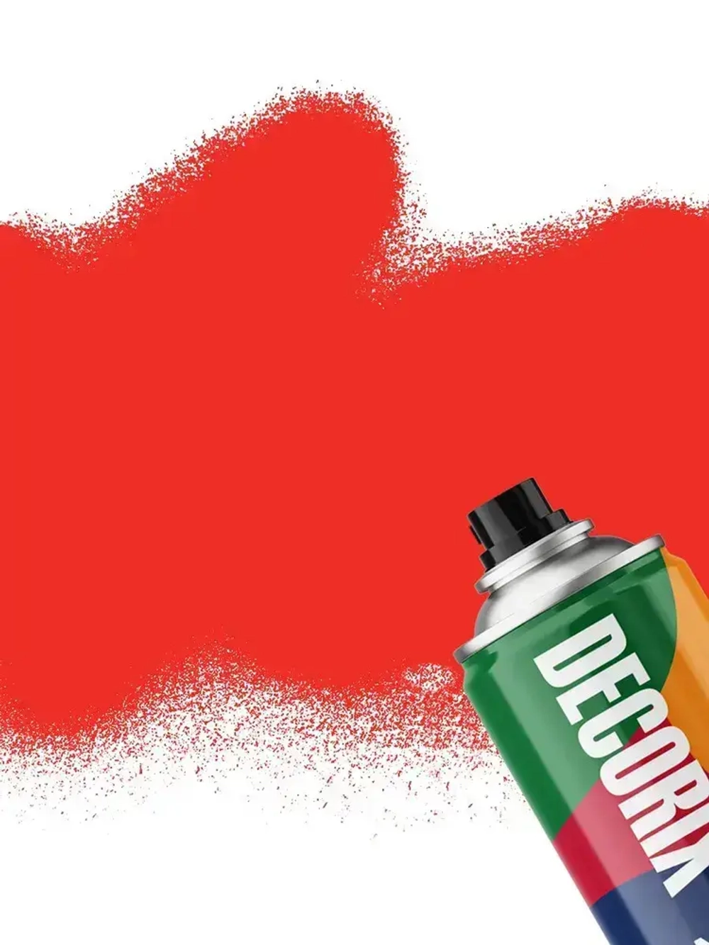 Краска красная в баллончике глянцевая акриловая DECORIX - Ярко-красная эмаль аэрозольная для любых поверхностей 520 мл