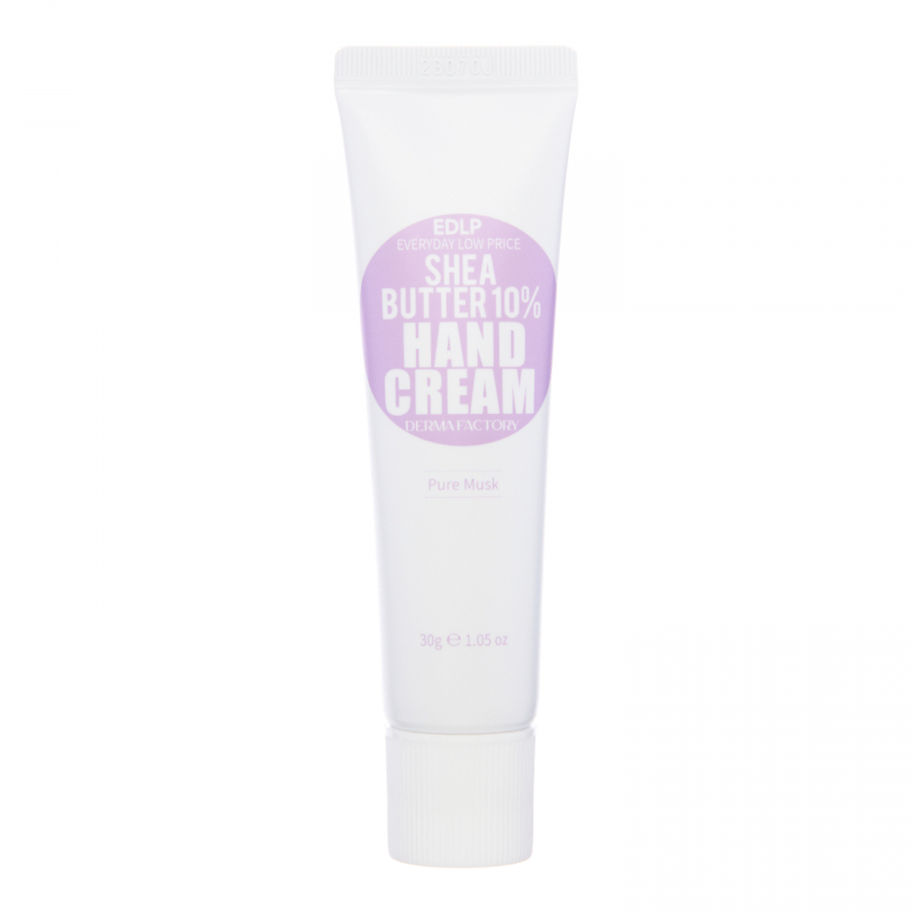 DERMA FACTORY EDLP Shea Butter 10% Hand Cream Pure Musk Увлажняющий крем для рук с маслом ши и ароматом белого мускуса 30г
