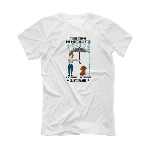 Футболка "Не шути с владельцем Спаниеля"