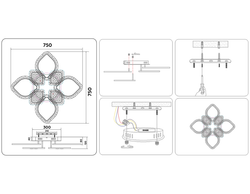 Ambrella Потолочный светодиодный светильник с пультом Ice FA2835