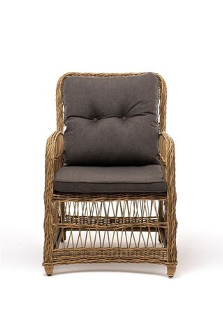 "Цесена" кресло плетеное из искусственного ротанга, цвет соломенный