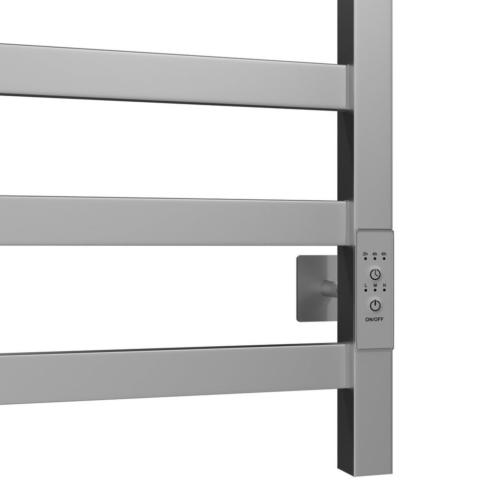 Полотенцесушитель MIXLINE FAVORITE  80х50 г2 (таймер,499 Вт,9 перекладин) электрический МАТОВЫЙ ХРОМ
