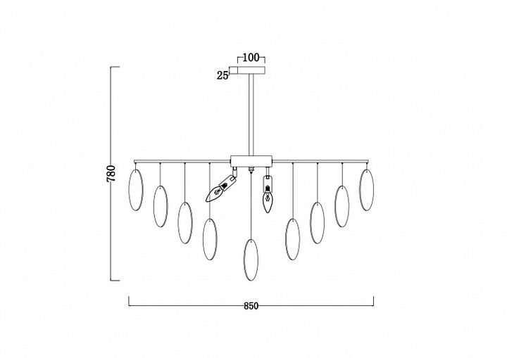 Подвесная люстра Freya Porto FR5104PL-08BS