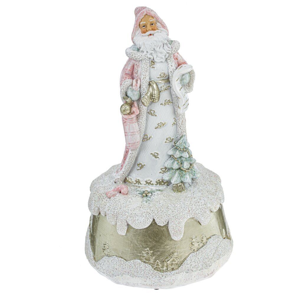 GAEM Фигурка декоративная с музыкой "Дед Мороз", L10 W10 H18 см, 2в.