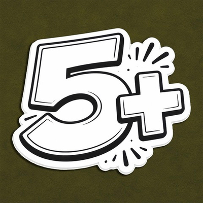 Пятерка (улыбка) - декор для фотосессий