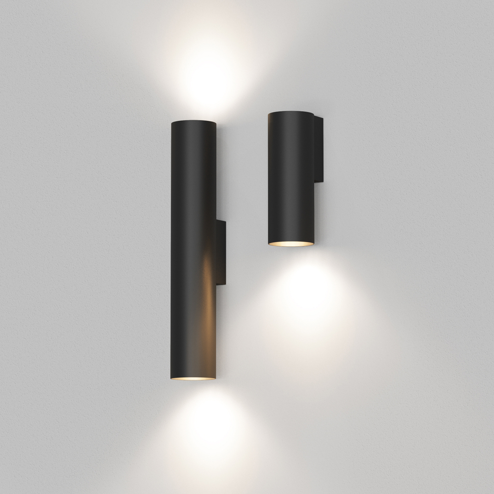 DK5022-BK Настенный светильник, IP20, до 15 Вт, LED, 2xGU10, черный, алюминий