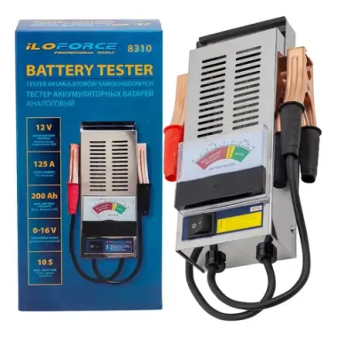 Тестер аккумуляторных батарей аналоговый 12V, 125A, 200Ah ILOforce IF-8310