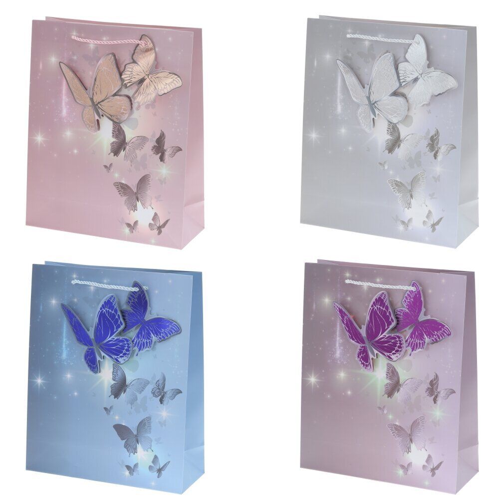 GAEM Пакет подарочный M (бумага 210г/м2, блок микс 12шт), L26 W10 H32 см, 4в.