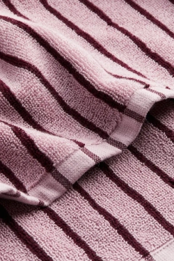 H&M БАННОЕ ПОЛОТЕНЦЕ В ПОЛОСКУ, СВЕТЛО-РОЗОВЫЙ