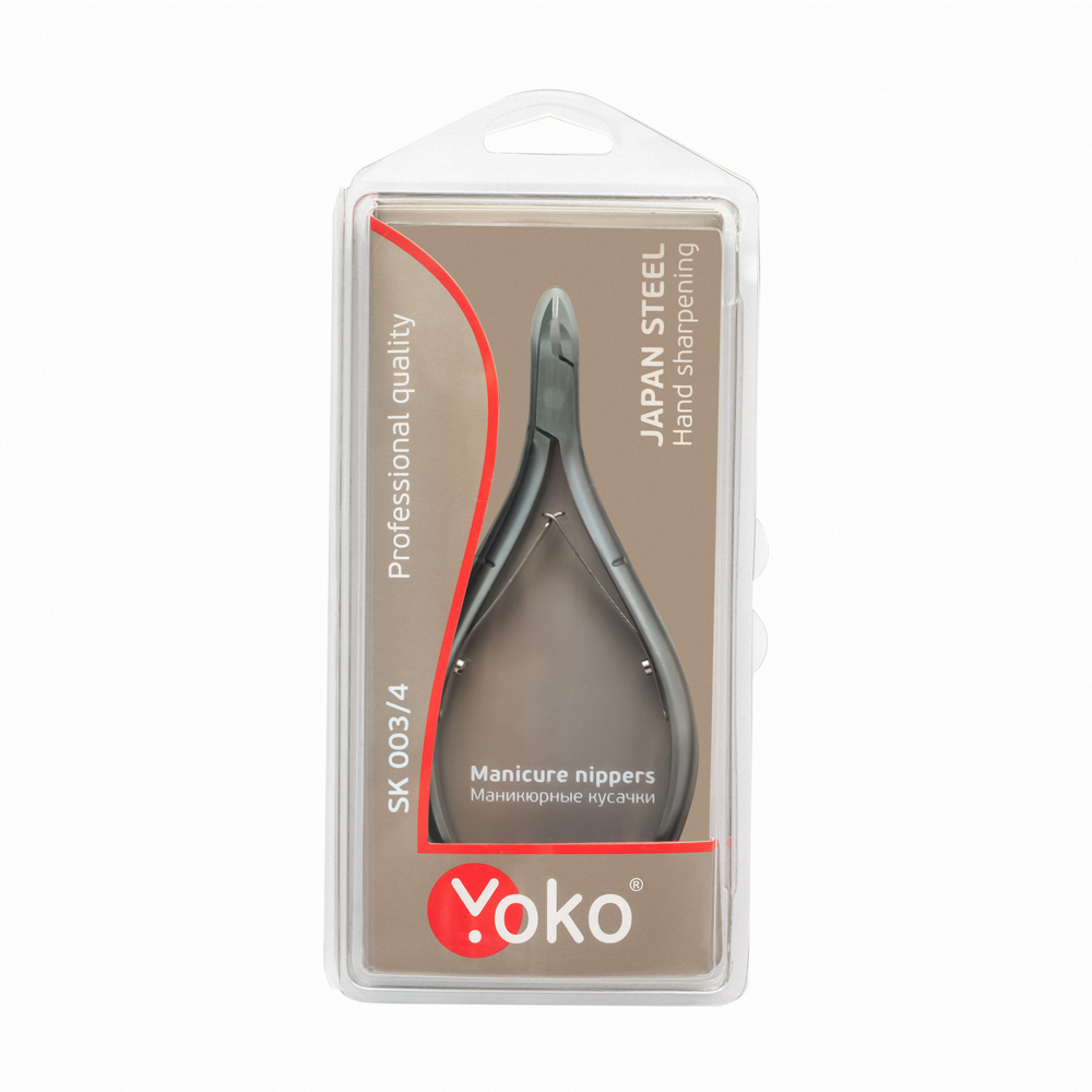 Yoko Кусачки SK 003-4 для кутикулы серия Premium с двойной пружиной и лезвием, 4 мм