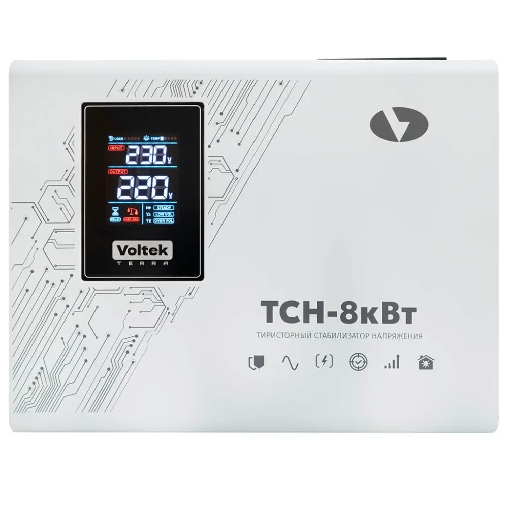 Стабилизатор напряжения однофазный VOLTEK ТСН 8000 (8000ВА)