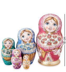 Народные промыслы МР-44/ 2-C Матрешка 5м «Василина с балалайкой»