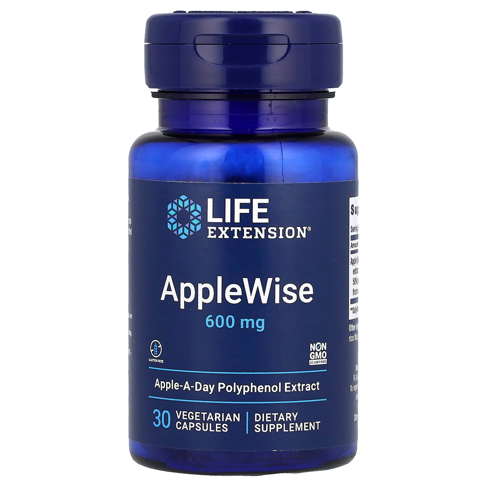 Life Extension, AppleWise, 600 мг, 30 растительных капсул