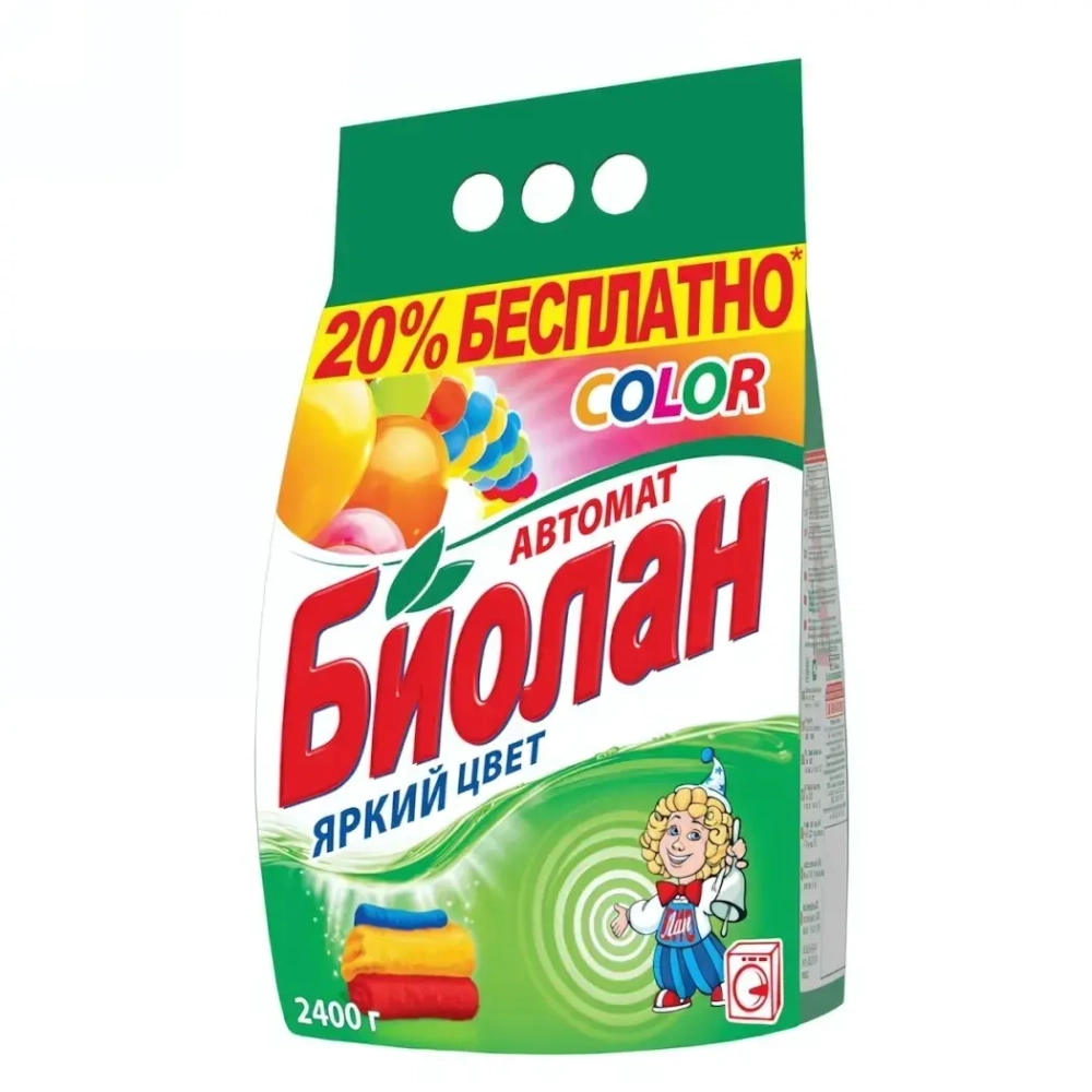 Порошок стиральный БИОЛАН Автомат Color 2,4 кг м/у
