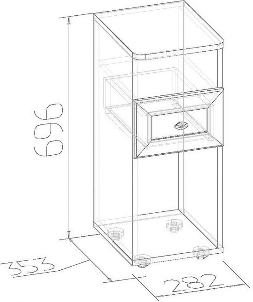 Тумба прикроватная Sherlock 51, ясень светлый