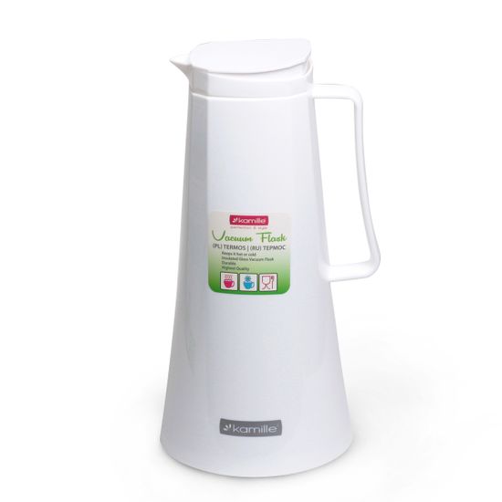 Термос 1000 мл. пластиковый со стеклянной колбой Kamille KM-2025