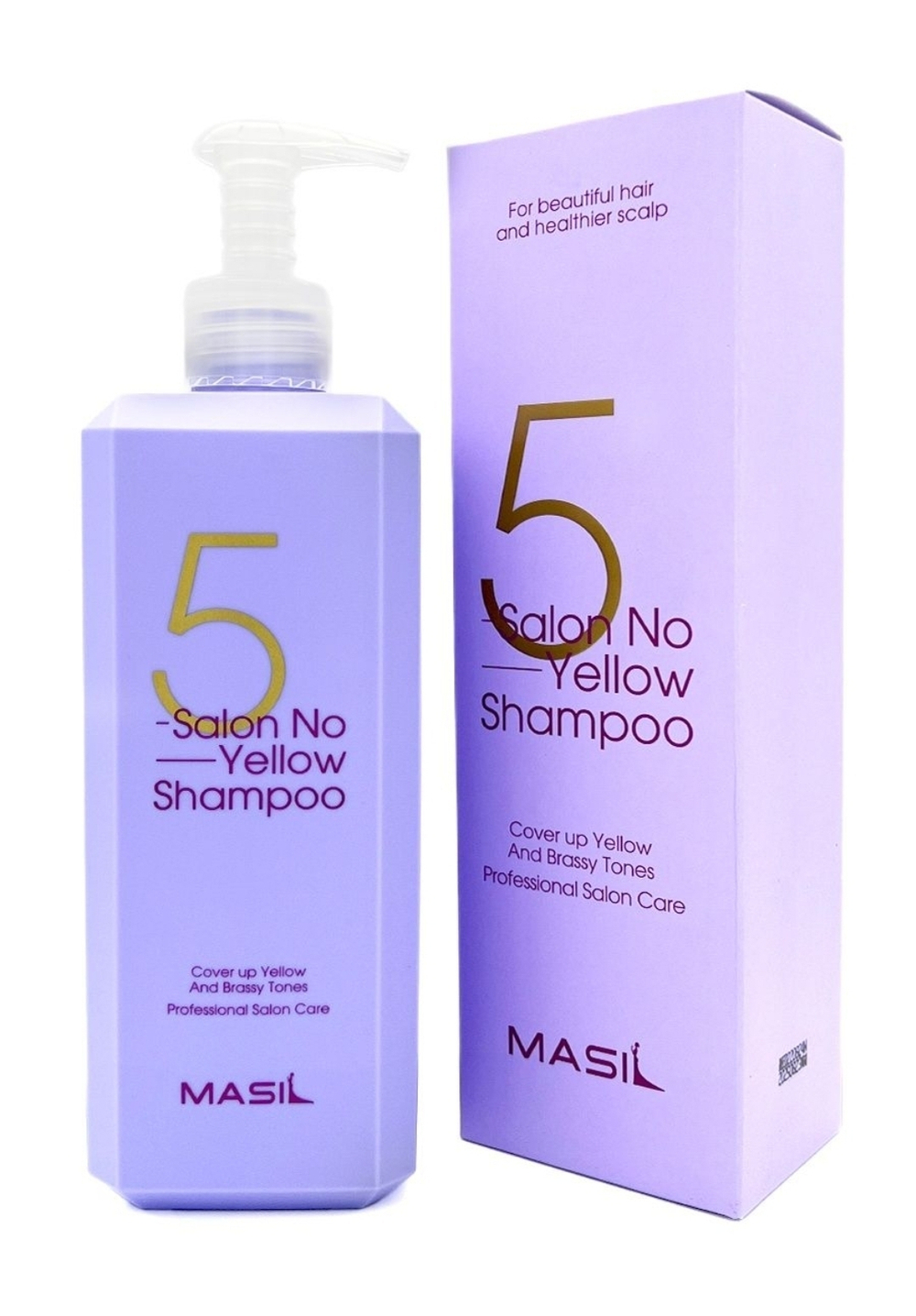 Тонирующий шампунь для осветленных волос Masil 5 Salon No Yellow Shampoo, корейская косметика