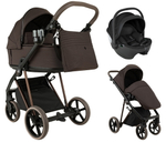 Детская коляска Roan Sol Vintage Luxury 2.0 3 в 1 с автокреслом Pituso Baesa Pro Black VIN 04/TC Turkish Coffe/Bronze/руч.Cappuccino