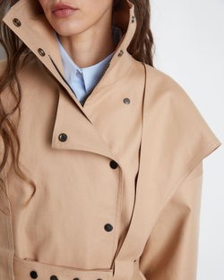 Тренч на молнии из хлопка Бербери кэмел