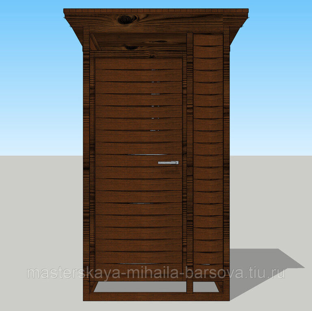 Уличная душевая кабина/раздевалка (одноместная, под брендирование) 