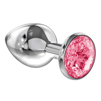 Анальная пробка 8см с розовым кристаллом Lola Games Diamond Pink Sparkle Large 4010-03Lola