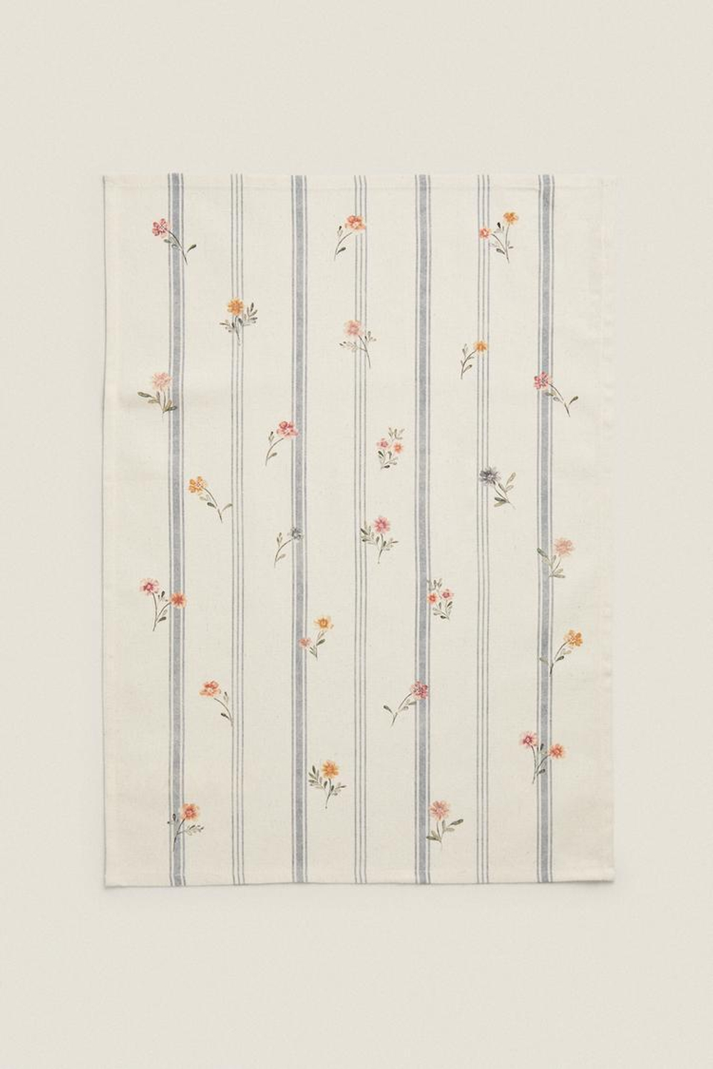 ZARA HOME КУХОННОЕ ПОЛОТЕНЦЕ С ЦВЕТОЧНЫМ УЗОРОМ (КОМПЛЕКТ ИЗ 2 ПРЕДМЕТОВ),  ЭКРЮ