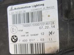 Фара левая BMW X3 (F25) 14-17 Б/У Оригинал 63117401131