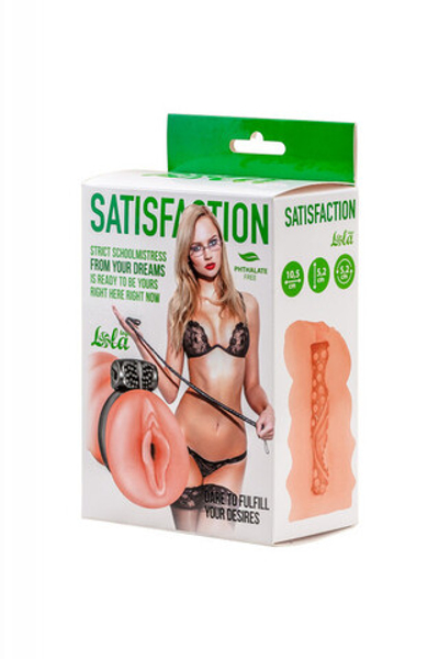Закрытый мастурбатор Satisfaction Magazine School Mistress с вибрацией (Цвет: телесный)