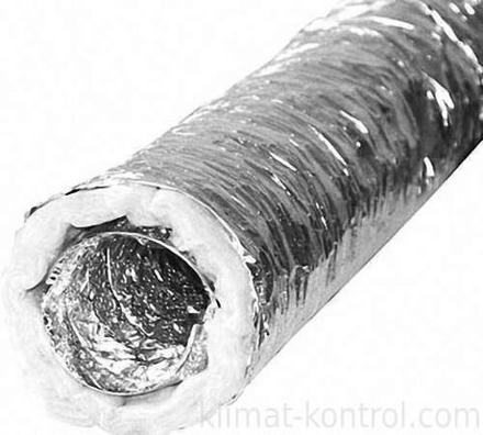 Воздуховод гибкий 203 ISOAF 203 (10 м) армированный, металлизированная пленка 70мкр title=