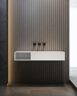 Раковина Abber Stein 100 L AS2640-1.0 L Белая матовая