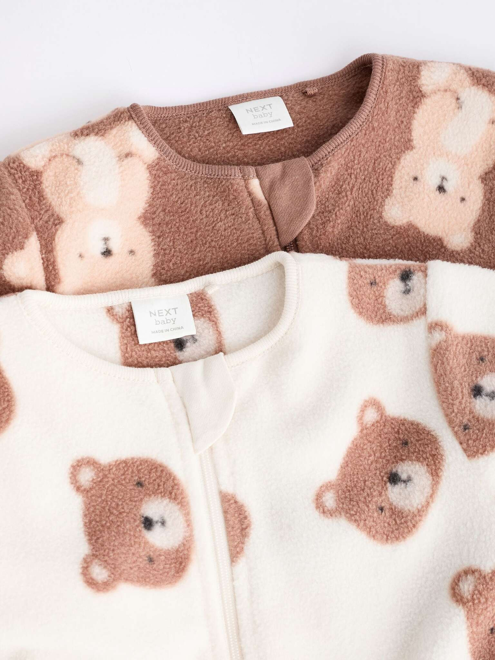 Комбинезон флисовый для малышей Next K79-525, 2 шт., Молочный, Коричневый