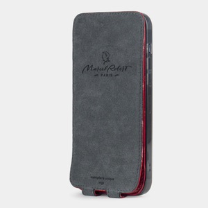 Чехол для iPhone 14 Pro Max из кожи крокодила, красного цвета