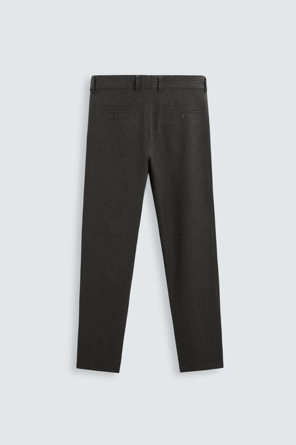 ZARA БРЮКИ ЧИНОС ИЗ КОМФОРТНОЙ РЕЛЬЕФНОЙ ТКАНИ, КОРИЧНЕВЫЙ МЕЛАНЖ