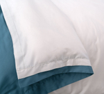 Постельное белье из гладкокрашенного сатина 2,0 спальный с Евро размер Морской бриз