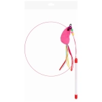 Игрушка - дразнилка на палочке «ЦапЦап», мышка с колокольчиком, цвет розовый, 80см ( пакет с подвесом)