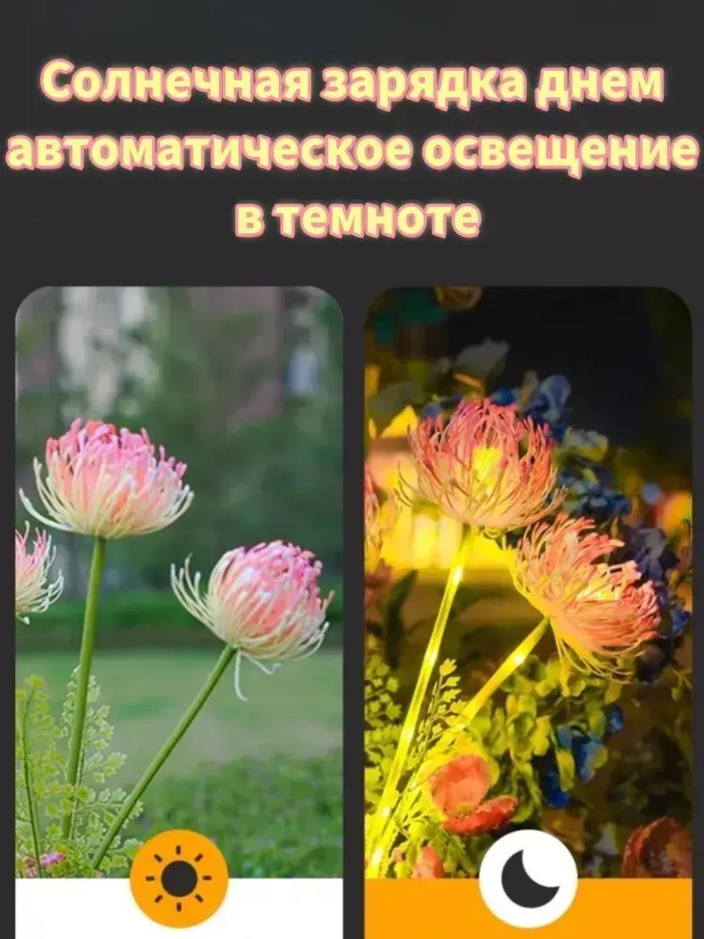 Cадовые светильники на солнечных батареях 2шт, декор для сада, штекер садовый