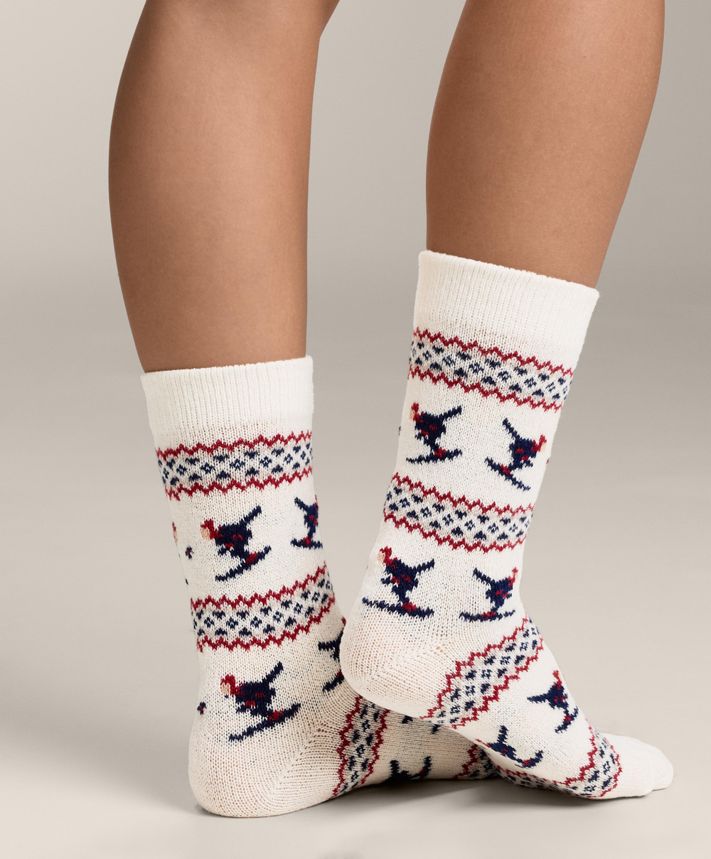 Oysho 2 пары классических носков с жаккардовым узором, темно-синий