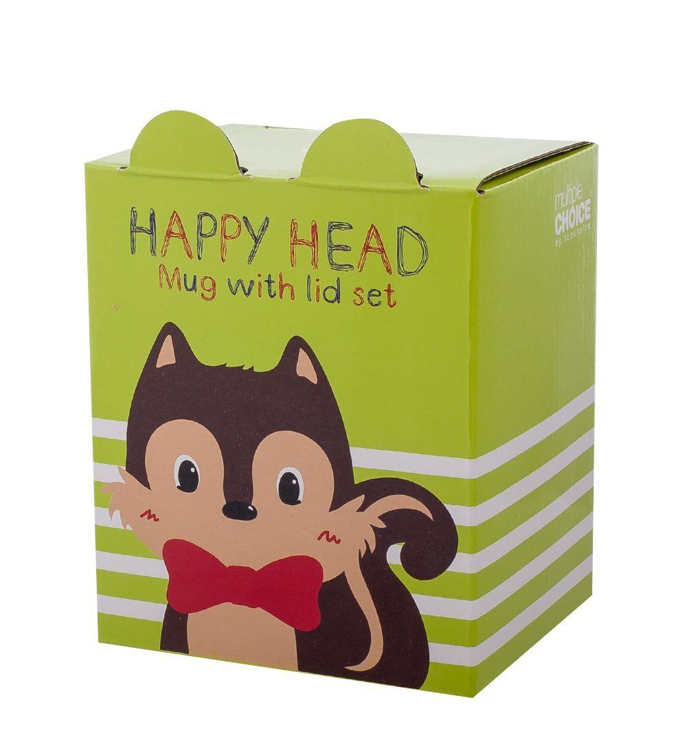 Topchoice TC-20 Кружка с крышкой «Счастливый Бельчонок» (Happy Head)