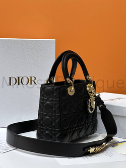 Женская сумка Lady Dior My ABC квадратная черного цвета