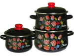 Набор кастрюль "Букет тюльпанов"